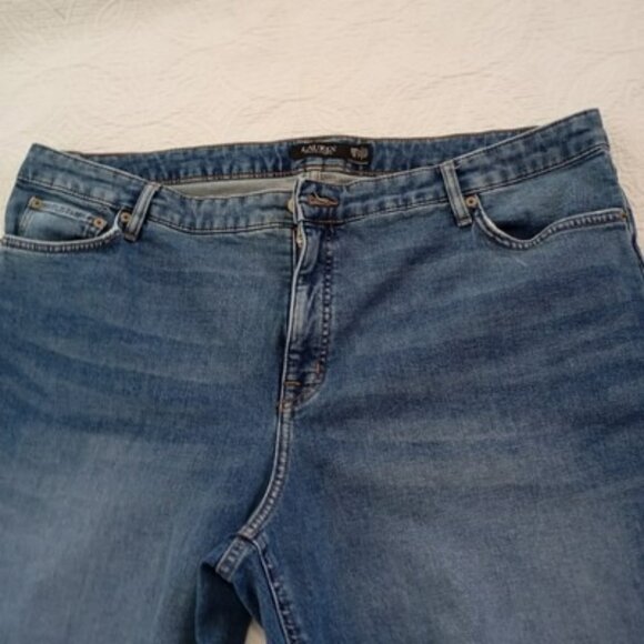 Lauren Ralph Lauren Denim Jeans Womens Plus Size 20W Straight Leg Blue - Picture 7 of 11